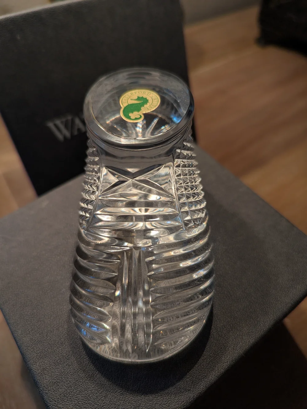 Waterford Crystal Baby Boot Shoe Figurine Paperweight With Original Box- Clear